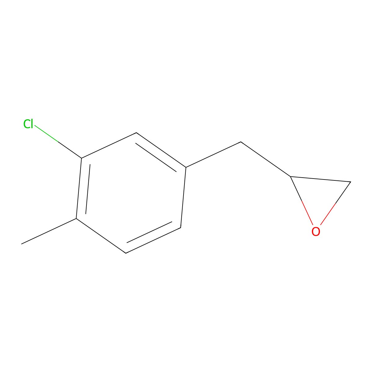 2-[(3-Chloro-4-methylphenyl)methyl]oxirane molecular structure, CAS 1699025-54-1