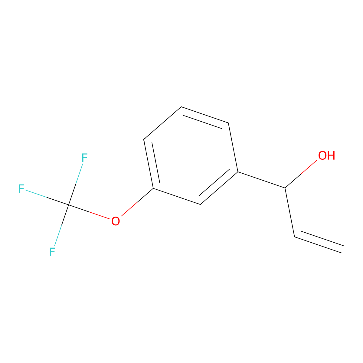 1-[3-(Trifluoromethoxy)phenyl]prop-2-en-1-ol molecular structure, CAS 1699033-87-8