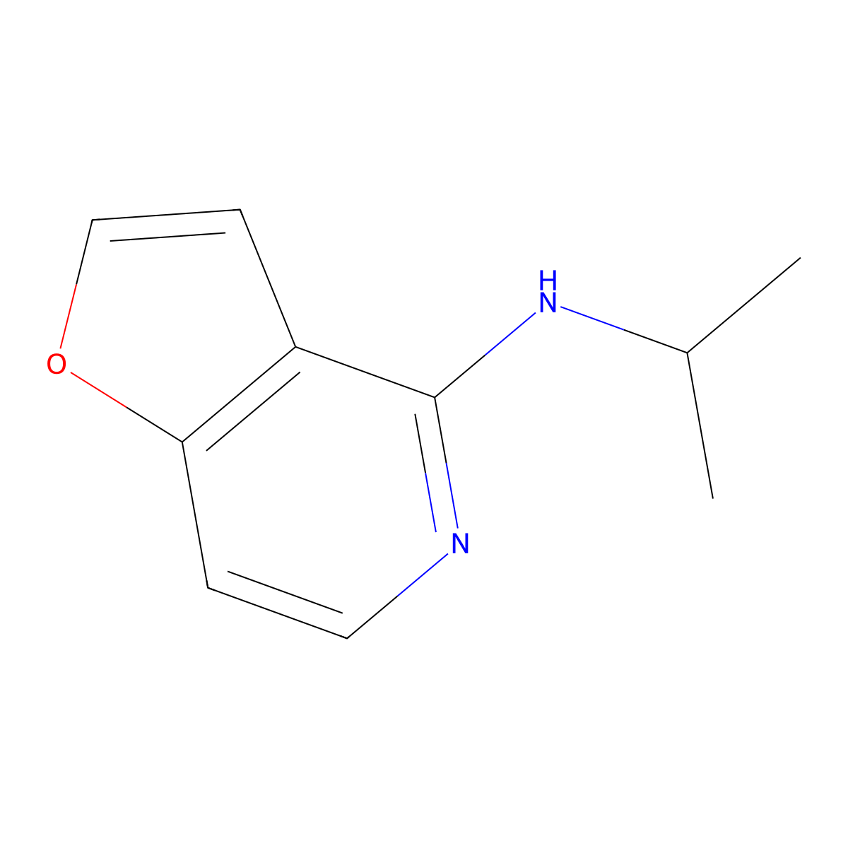 N-(propan-2-yl)furo[3,2-c]pyridin-4-amine molecular structure, CAS 1699039-33-2