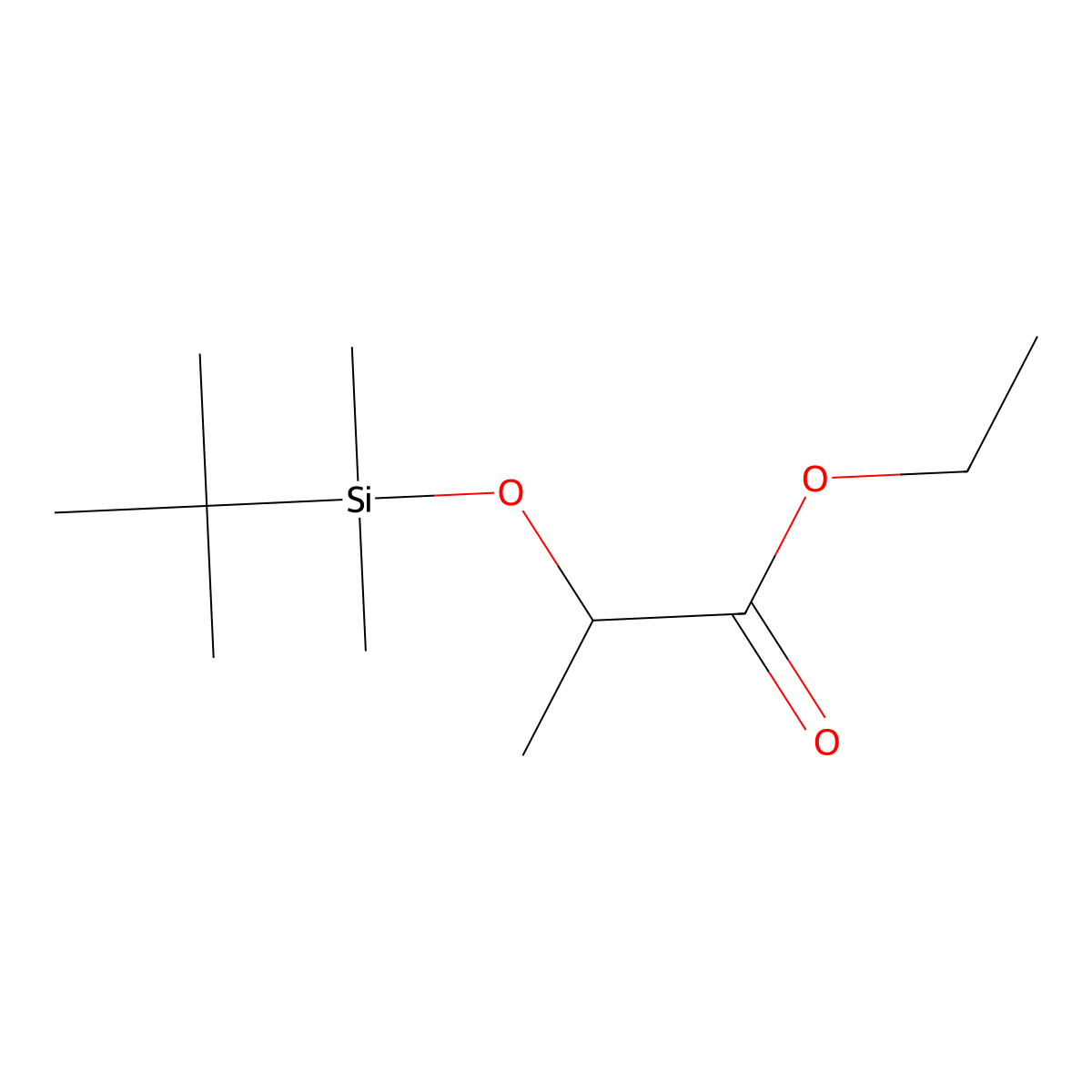 Ethyl (R)-2-((tert-butyldimethylsilyl)oxy)propanoate molecular structure, CAS 169904-58-9
