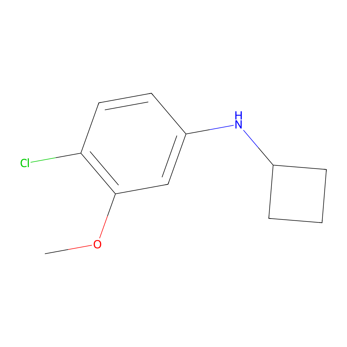 4-Chloro-N-cyclobutyl-3-methoxyaniline molecular structure, CAS 1699049-54-1