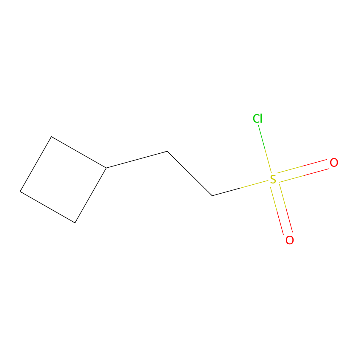 2-Cyclobutylethane-1-sulfonyl chloride molecular structure, CAS 1699076-35-1