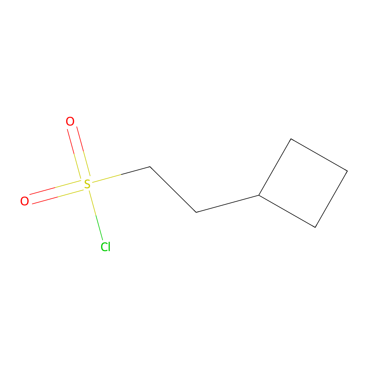 2-Cyclobutylethane-1-sulfonyl chloride molecular structure, CAS 1699076-35-1