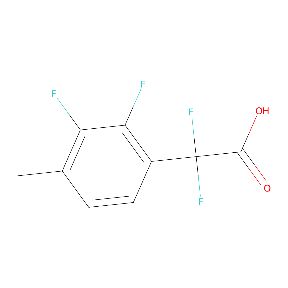 2-(2,3-Difluoro-4-methylphenyl)-2,2-difluoroacetic acid molecular structure, CAS 1699133-91-9