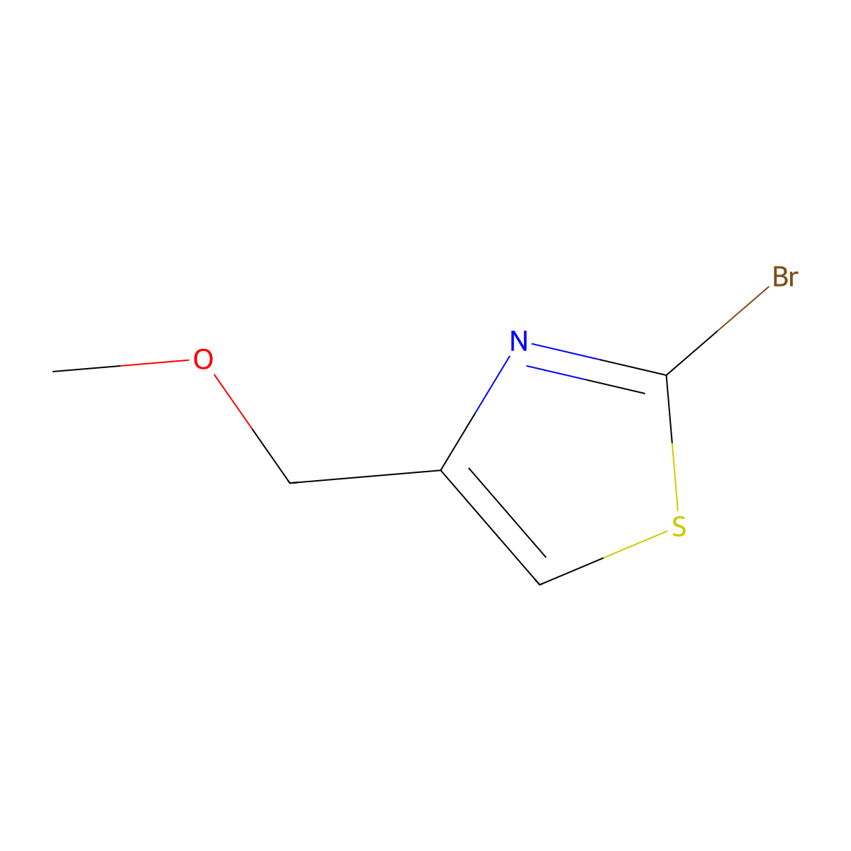 2-Bromo-4-(methoxymethyl)-1,3-thiazole molecular structure, CAS 1699146-67-2
