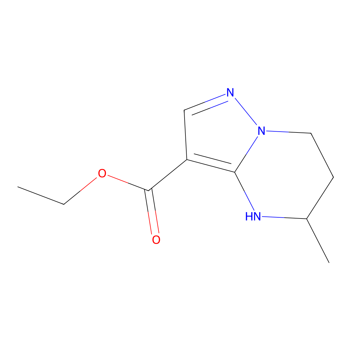 Ethyl 5-methyl-4h,5h,6h,7h-pyrazolo[1,5-a]pyrimidine-3-carboxylate molecular structure, CAS 1699153-63-3