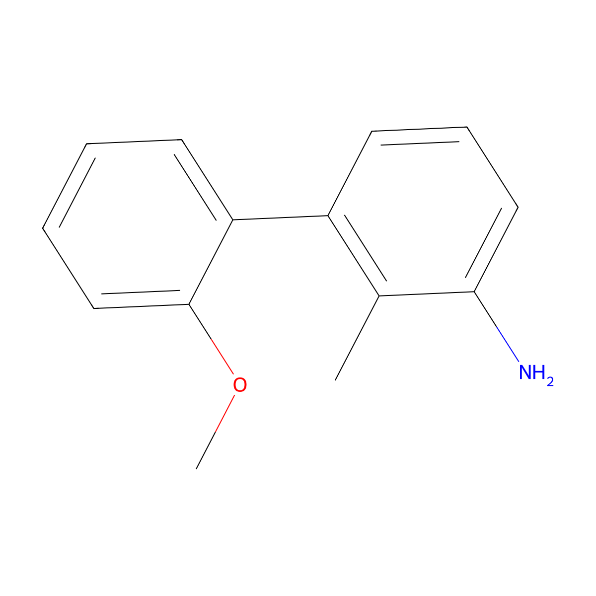 2'-Methoxy-2-methyl-[1,1'-biphenyl]-3-amine molecular structure, CAS 1699155-31-1