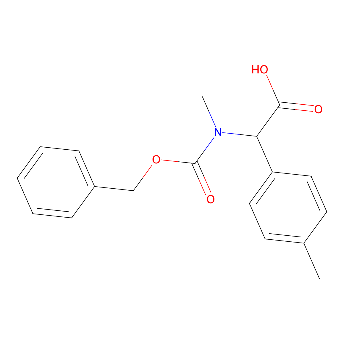 2-{[(Benzyloxy)carbonyl](methyl)amino}-2-(4-methylphenyl)acetic acid molecular structure, CAS 1699157-50-0