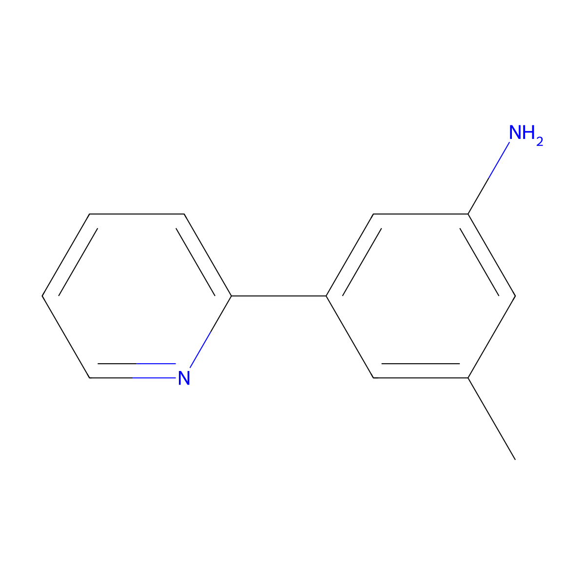 3-Methyl-5-(pyridin-2-yl)aniline molecular structure, CAS 1699171-47-5
