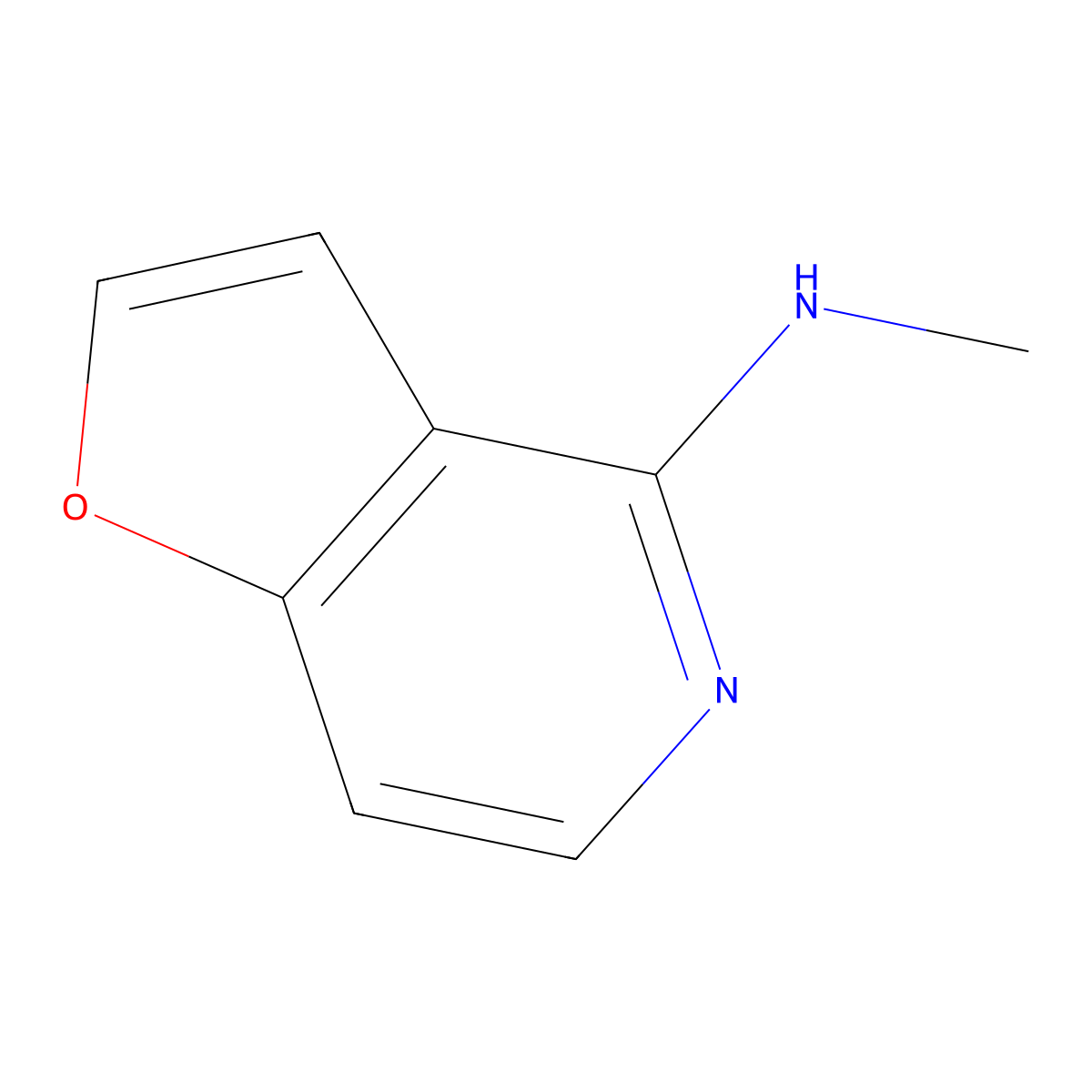 N-methylfuro[3,2-c]pyridin-4-amine molecular structure, CAS 1699184-76-3