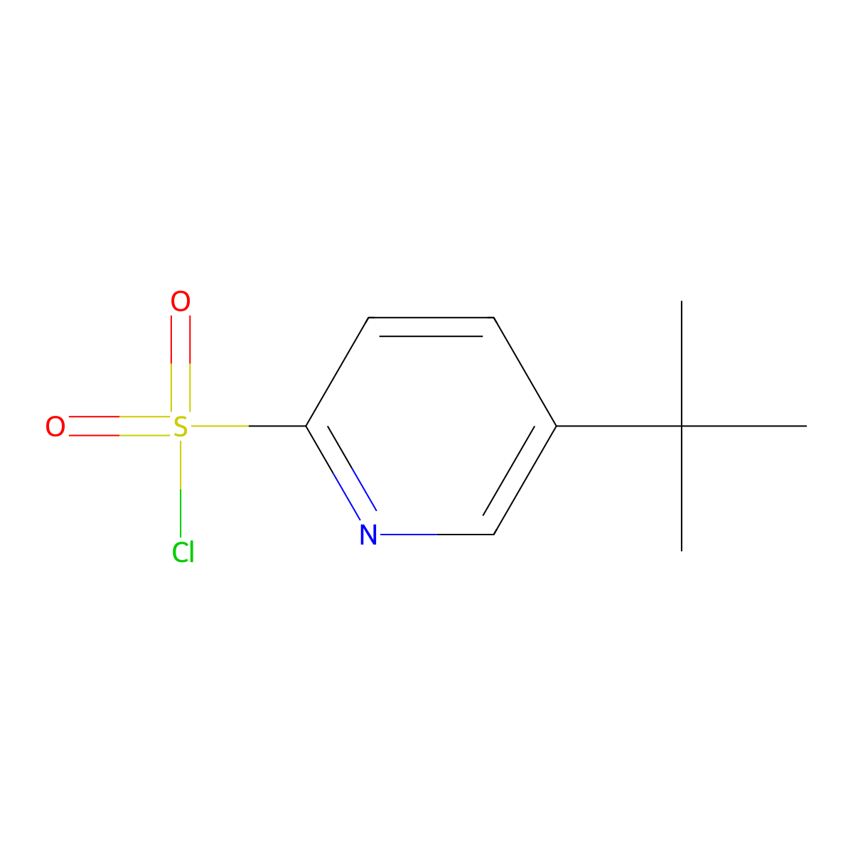 5-Tert-butylpyridine-2-sulfonyl chloride molecular structure, CAS 1699220-43-3