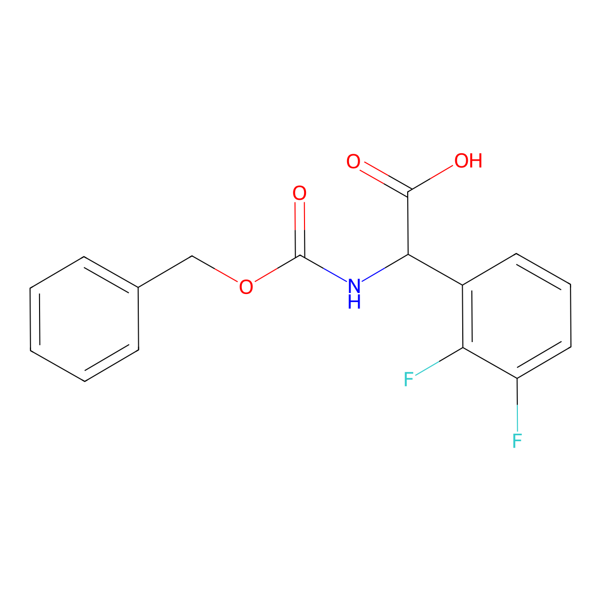 2-{[(Benzyloxy)carbonyl]amino}-2-(2,3-difluorophenyl)acetic acid molecular structure, CAS 1699244-71-7