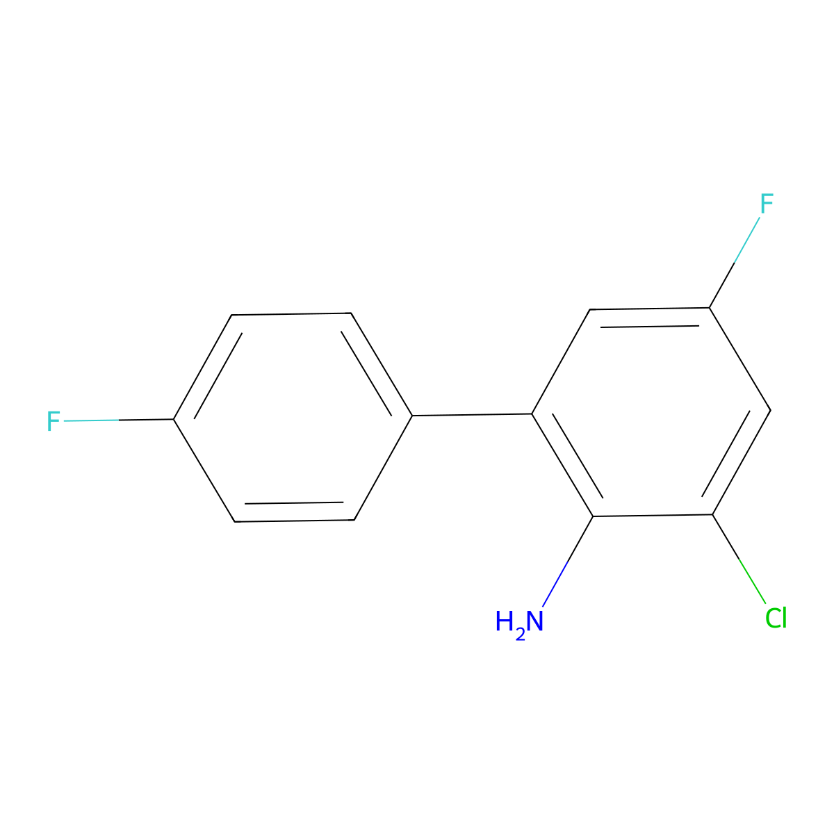 3-Chloro-4',5-difluoro-[1,1'-biphenyl]-2-amine molecular structure, CAS 1699247-80-7