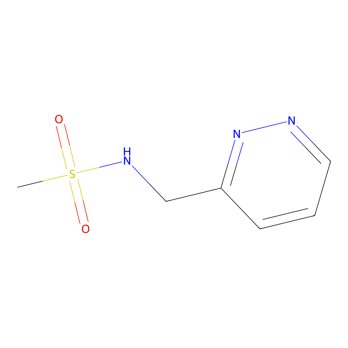 N-[(pyridazin-3-yl)methyl]methanesulfonamide molecular structure, CAS 1699257-09-4