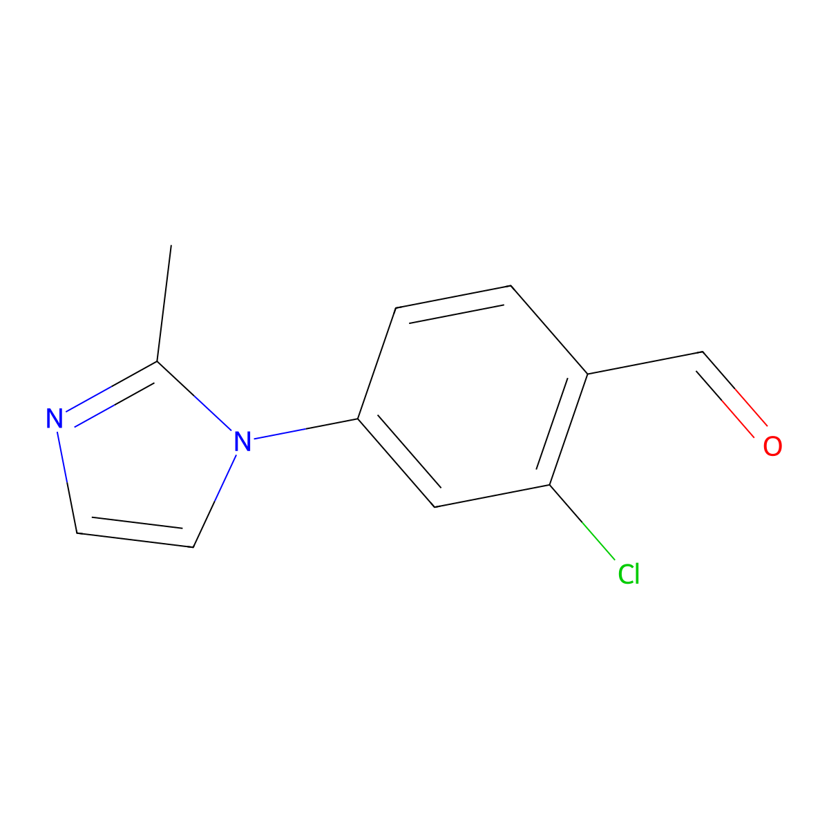 2-Chloro-4-(2-methyl-1H-imidazol-1-yl)benzaldehyde molecular structure, CAS 1699260-73-5