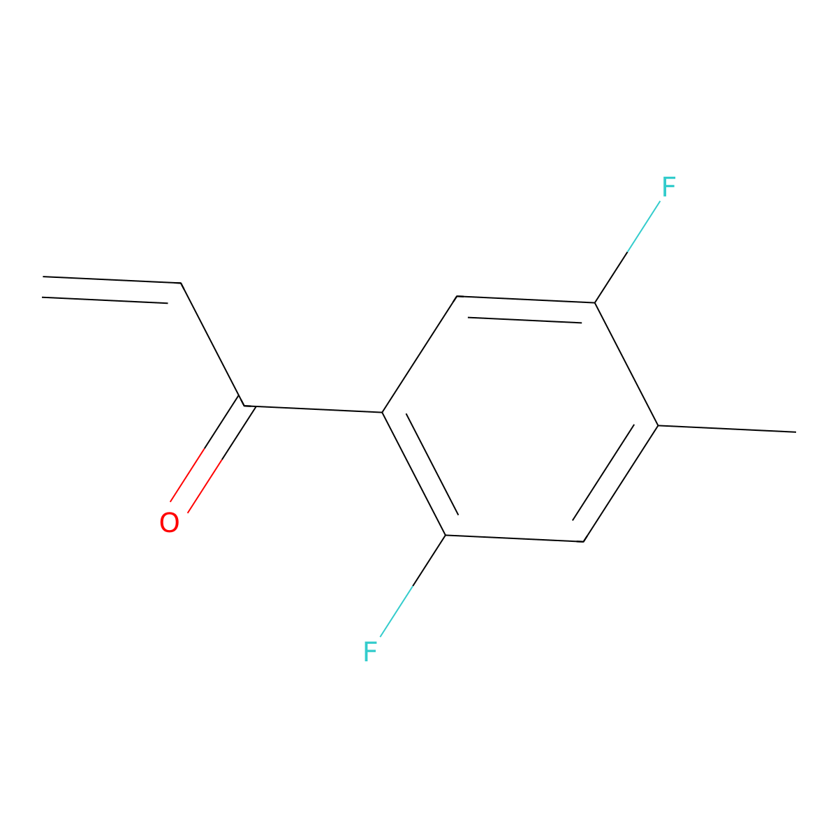 1-(2,5-Difluoro-4-methylphenyl)prop-2-en-1-one molecular structure, CAS 1699266-66-4