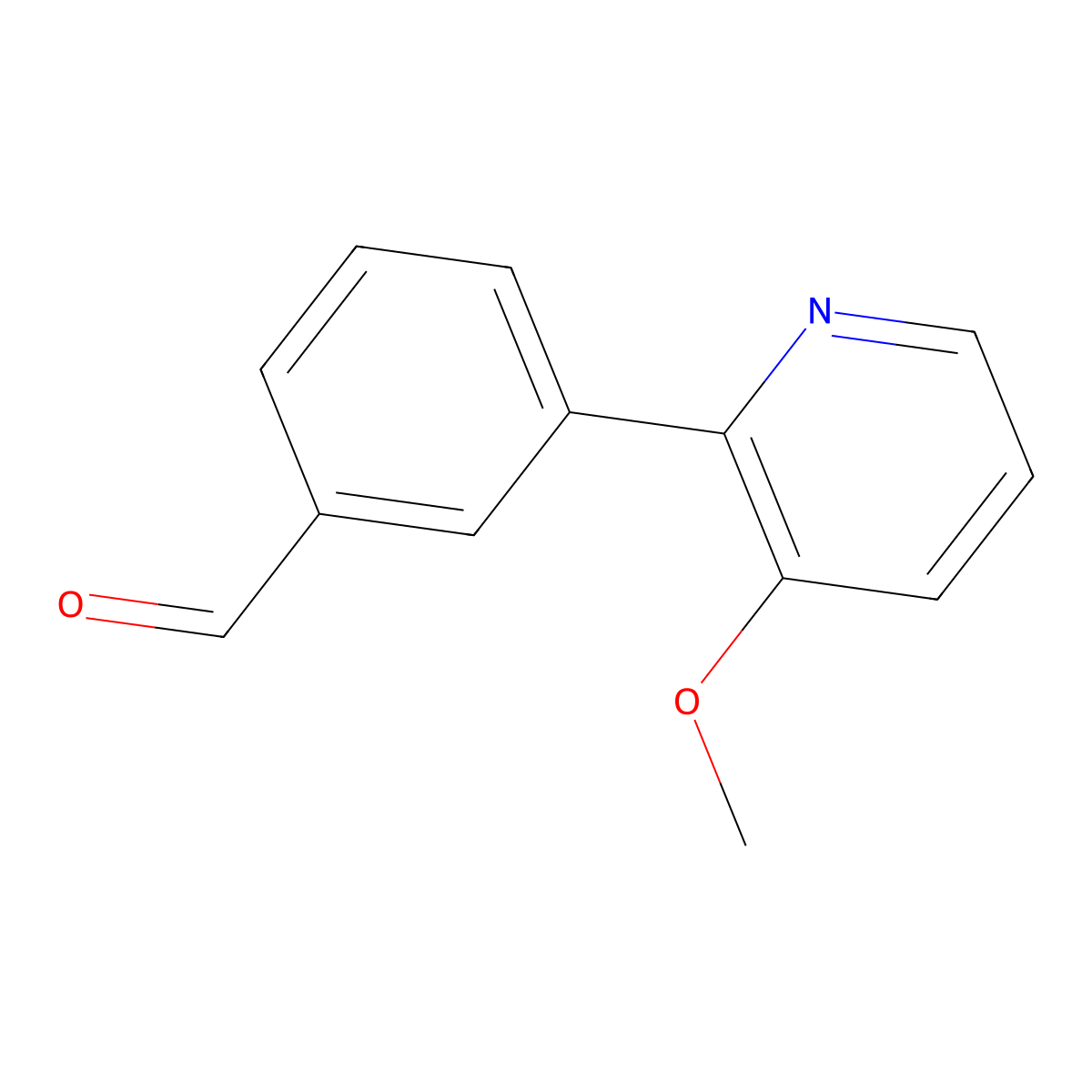 3-(3-Methoxypyridin-2-yl)benzaldehyde molecular structure, CAS 1699266-88-0