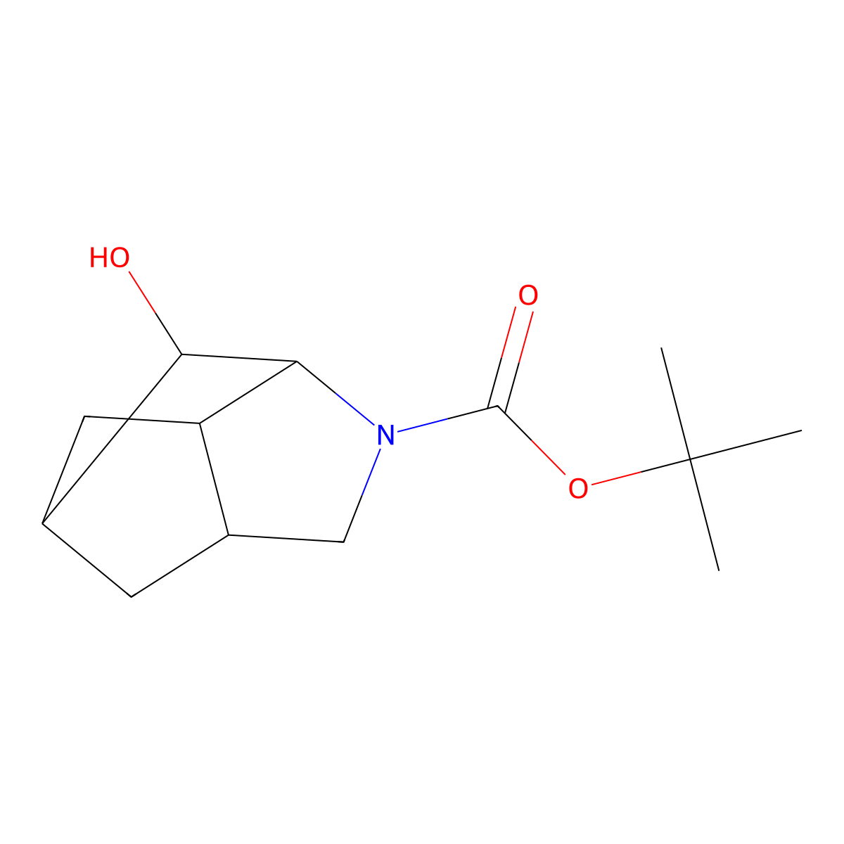Tert-butyl 2-hydroxy-4-azatricyclo[4.2.1.0,3,7]nonane-4-carboxylate molecular structure, CAS 1699288-66-8