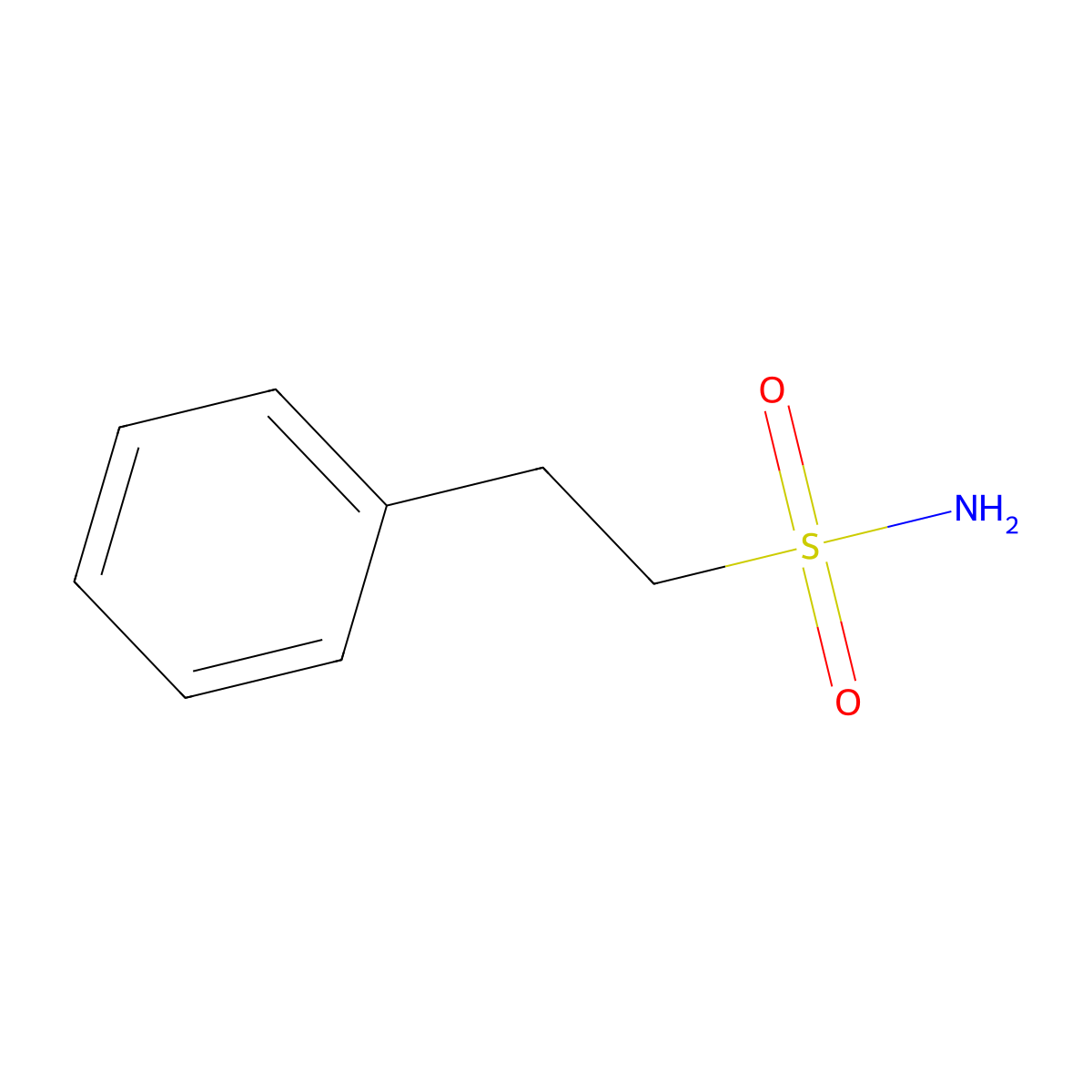 Benzeneethanesulfonamide molecular structure, CAS 16993-47-8