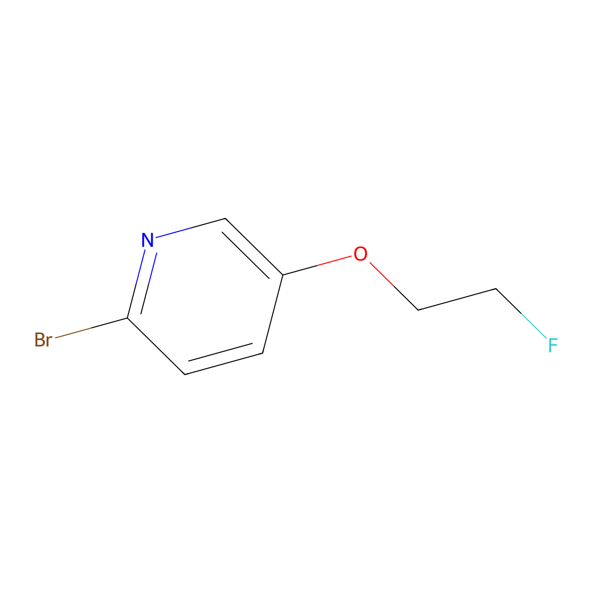 2-Bromo-5-(2-fluoroethoxy)pyridine molecular structure, CAS 1699307-51-1