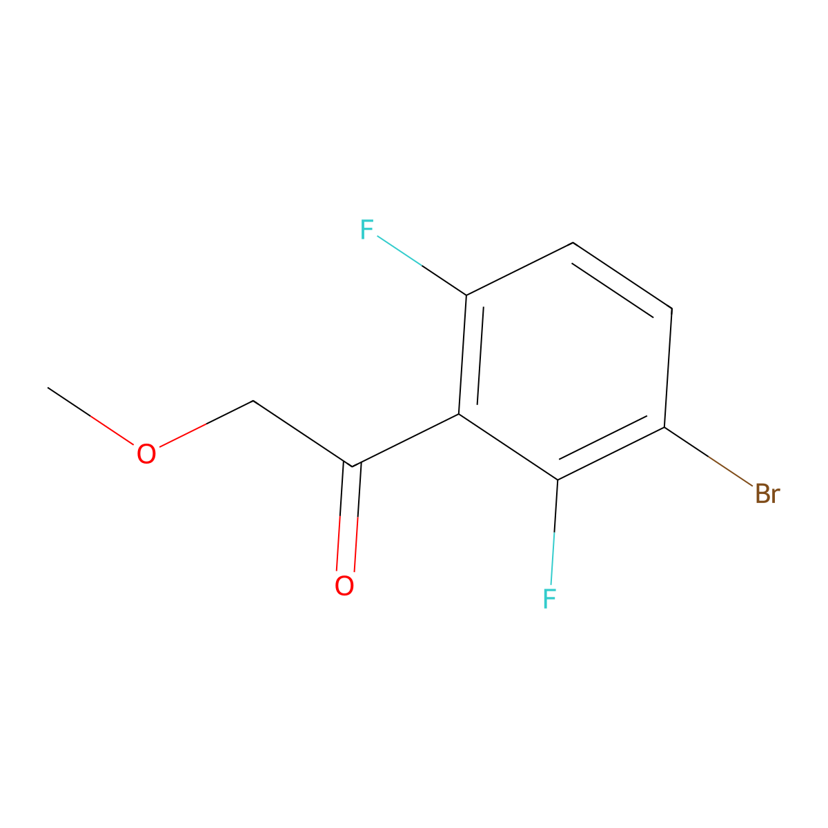 1-(3-Bromo-2,6-difluorophenyl)-2-methoxyethanone molecular structure, CAS 1699323-46-0