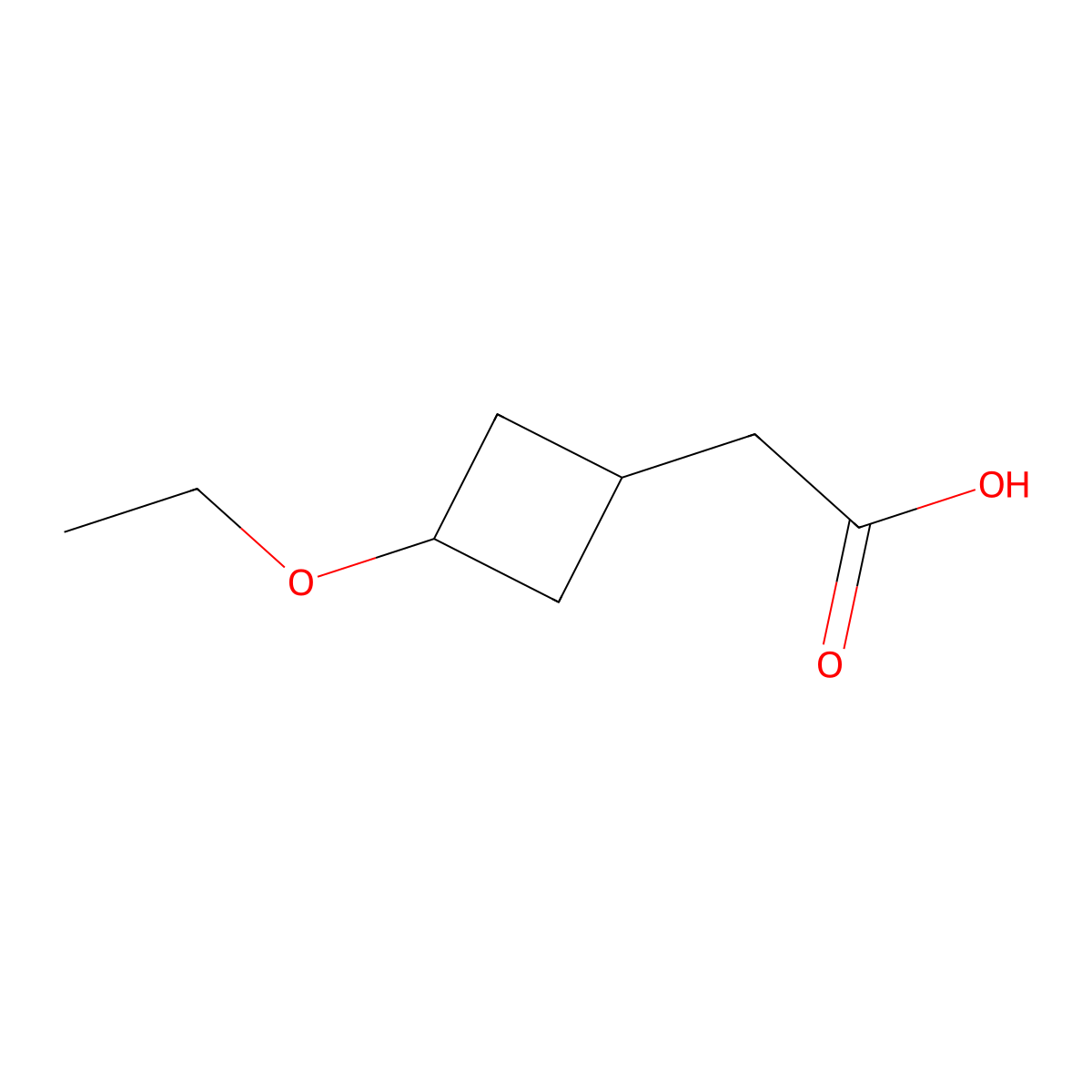 2-(3-Ethoxycyclobutyl)acetic acid molecular structure, CAS 1699330-70-5