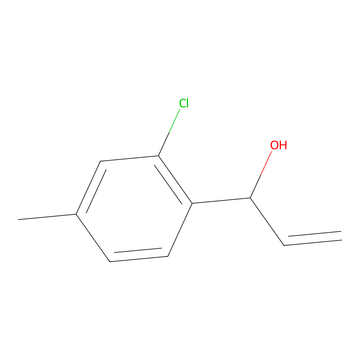 1-(2-Chloro-4-methylphenyl)prop-2-en-1-ol molecular structure, CAS 1699334-11-6