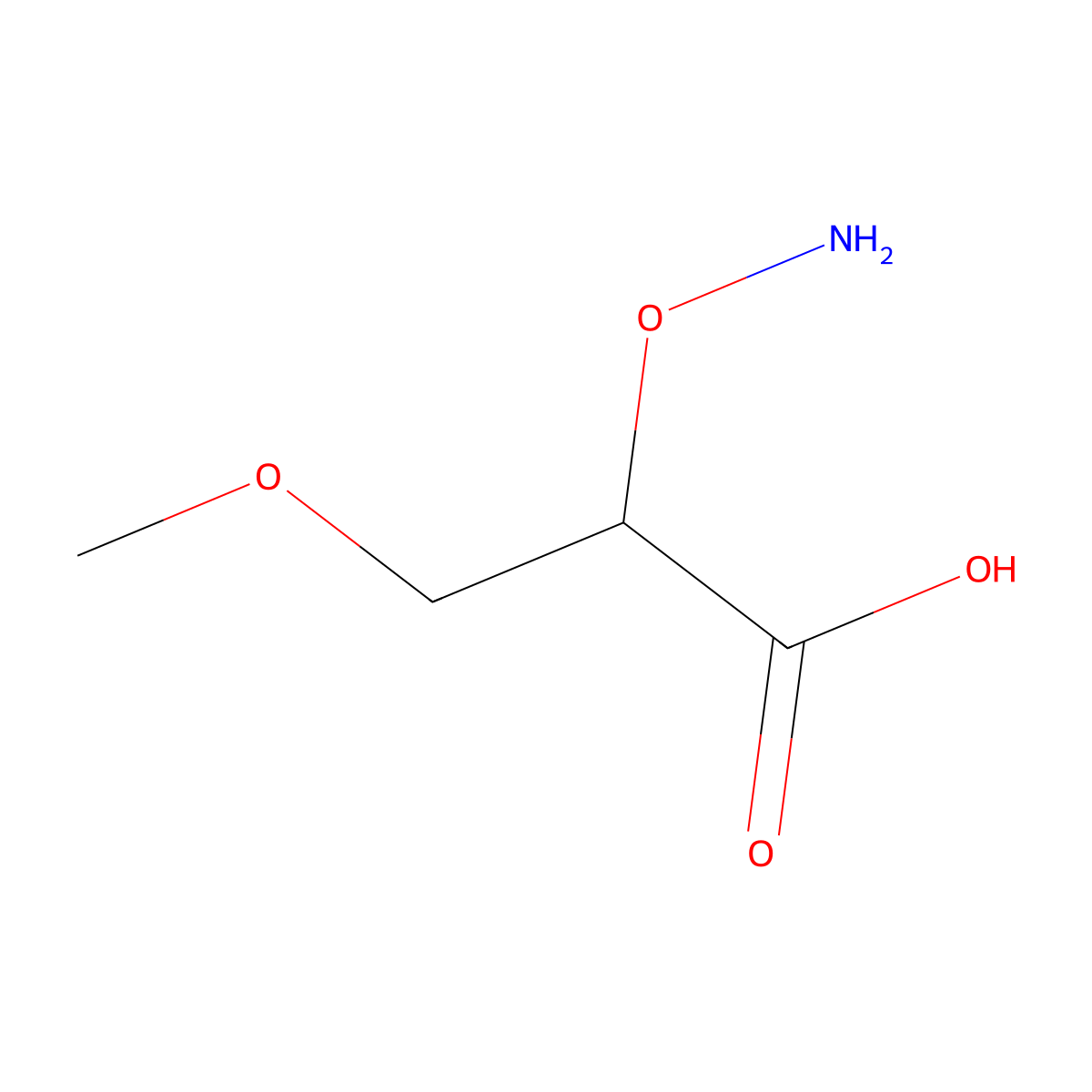 2-(Aminooxy)-3-methoxypropanoic acid molecular structure, CAS 1699336-17-8