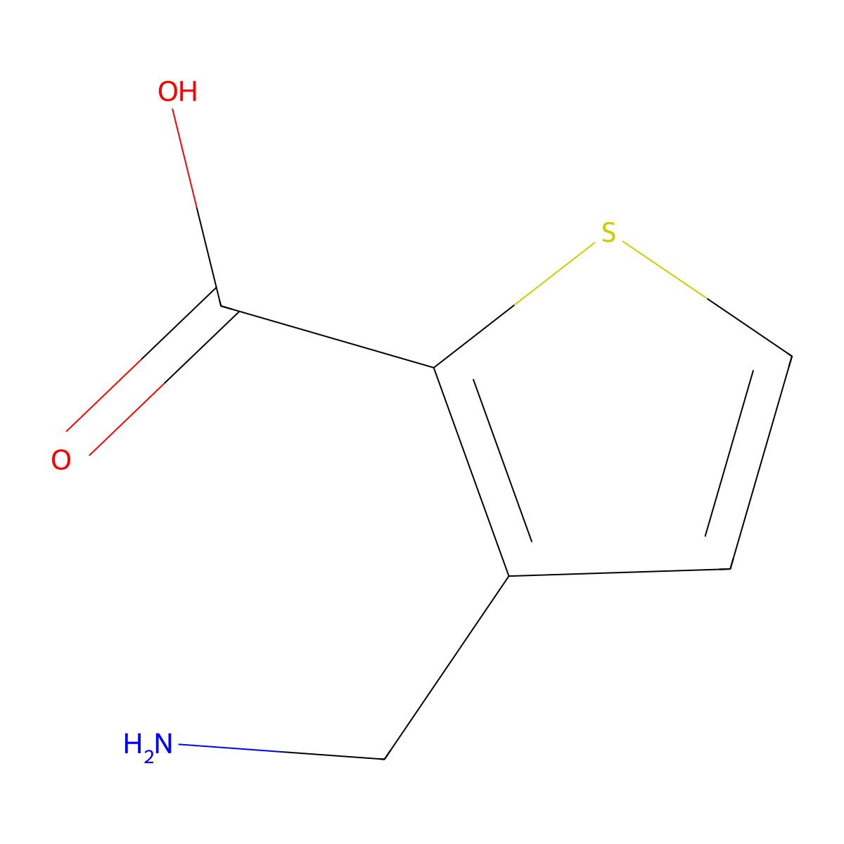 3-(Aminomethyl)thiophene-2-carboxylic acid molecular structure, CAS 1699357-70-4