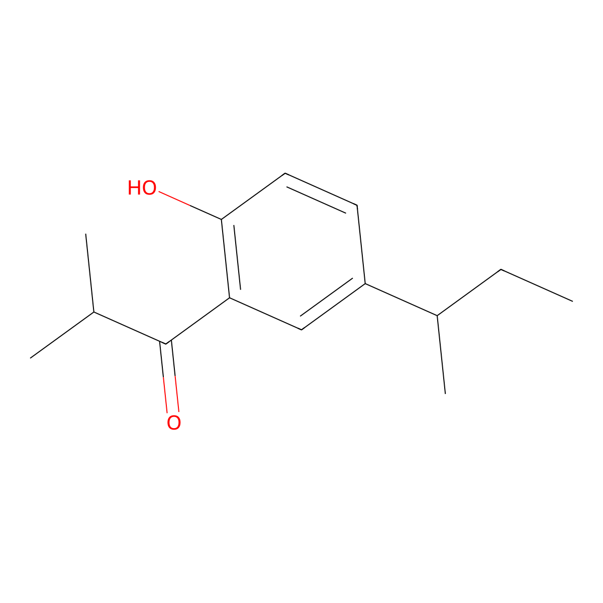 1-[5-(Butan-2-yl)-2-hydroxyphenyl]-2-methylpropan-1-one molecular structure, CAS 1699358-72-9