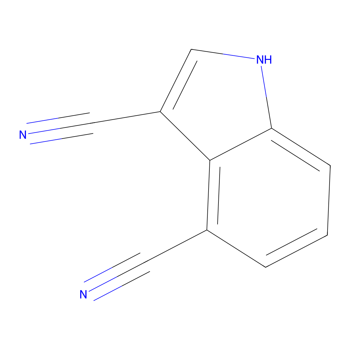1H-indole-3,4-dicarbonitrile molecular structure, CAS 1699369-96-4