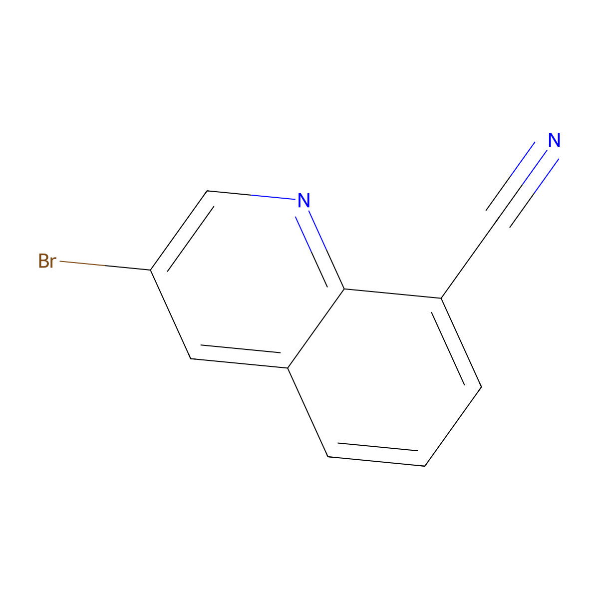 3-Bromoquinoline-8-carbonitrile molecular structure, CAS 1699370-11-0