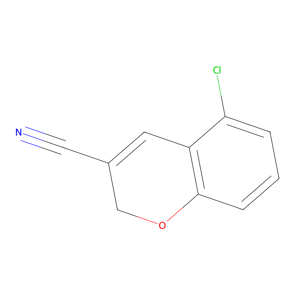 5-chloro-2H-chromene-3-carbonitrile molecular structure, CAS 1699387-22-8