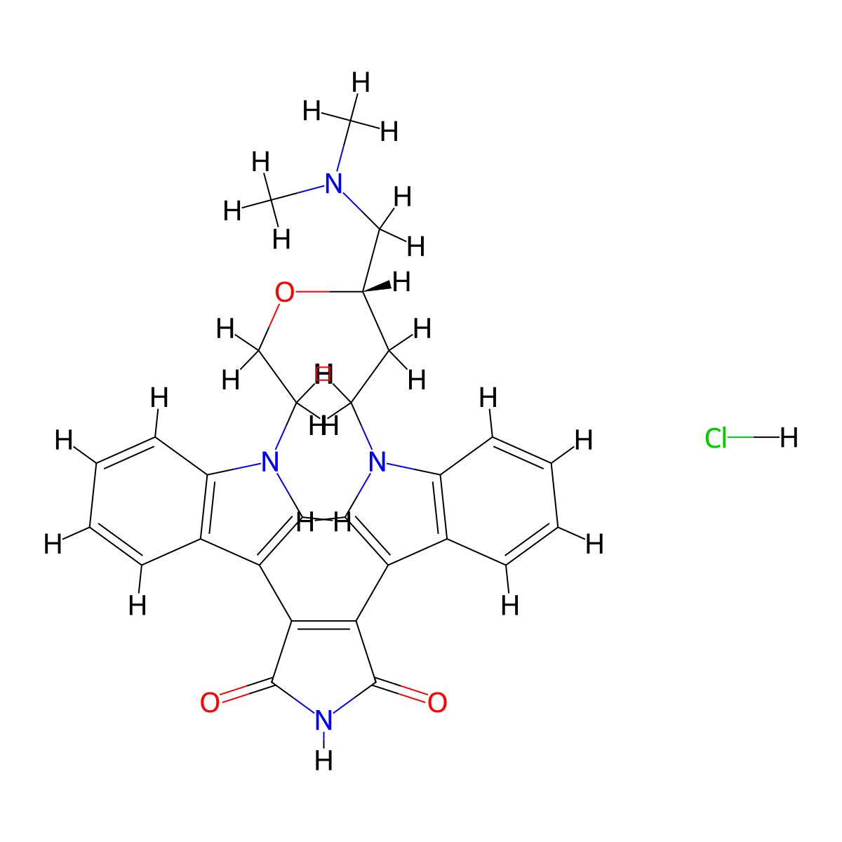 Ruboxistaurin hydrochloride molecular structure, CAS 169939-93-9