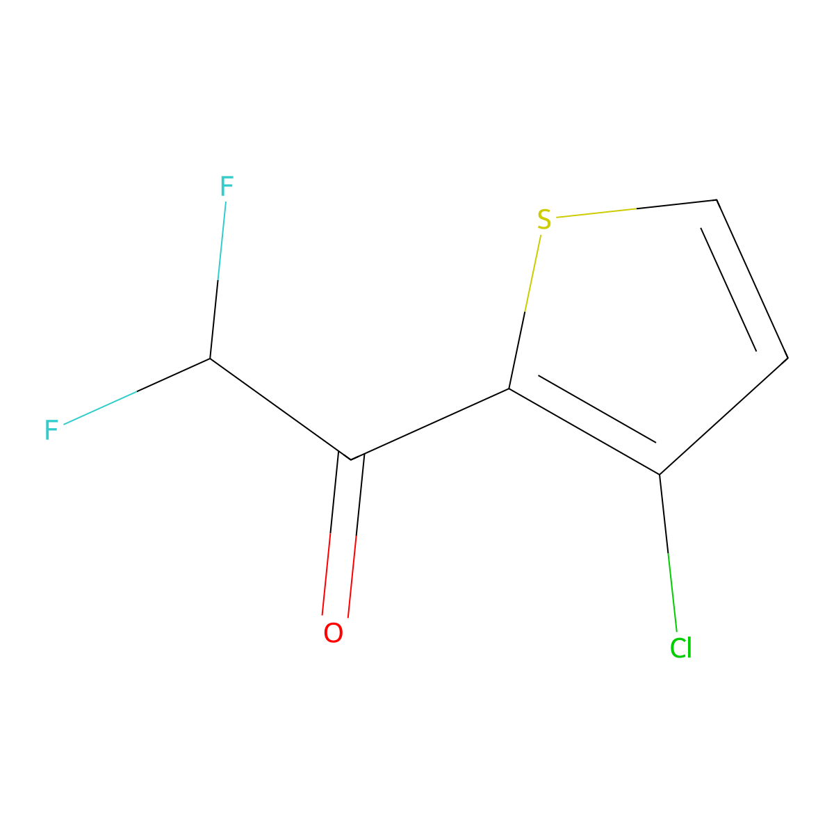 1-(3-Chloro-2-thienyl)-2,2-difluoroethanone molecular structure, CAS 1699413-17-6