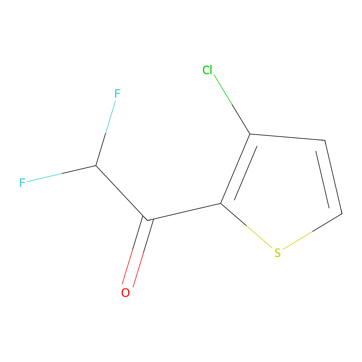 1-(3-Chloro-2-thienyl)-2,2-difluoroethanone molecular structure, CAS 1699413-17-6