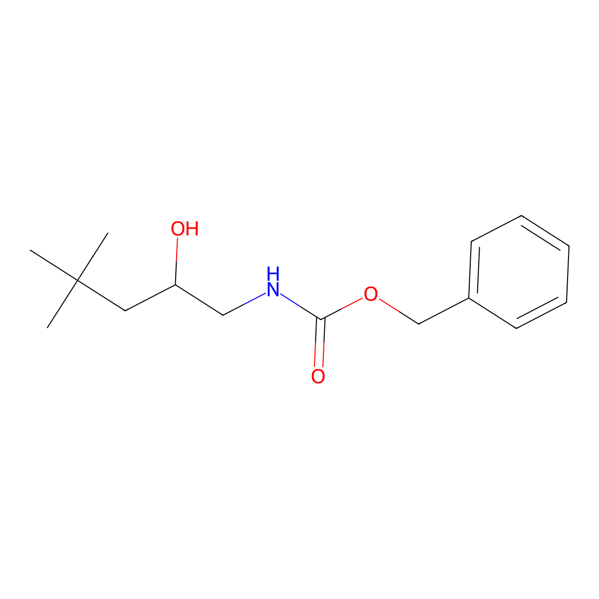 benzyl N-(2-hydroxy-4,4-dimethylpentyl)carbamate molecular structure, CAS 1699423-82-9
