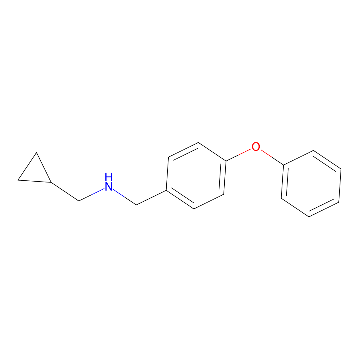 1-Cyclopropyl-N-[(4-phenoxyphenyl)methyl]methanamine molecular structure, CAS 169943-53-7