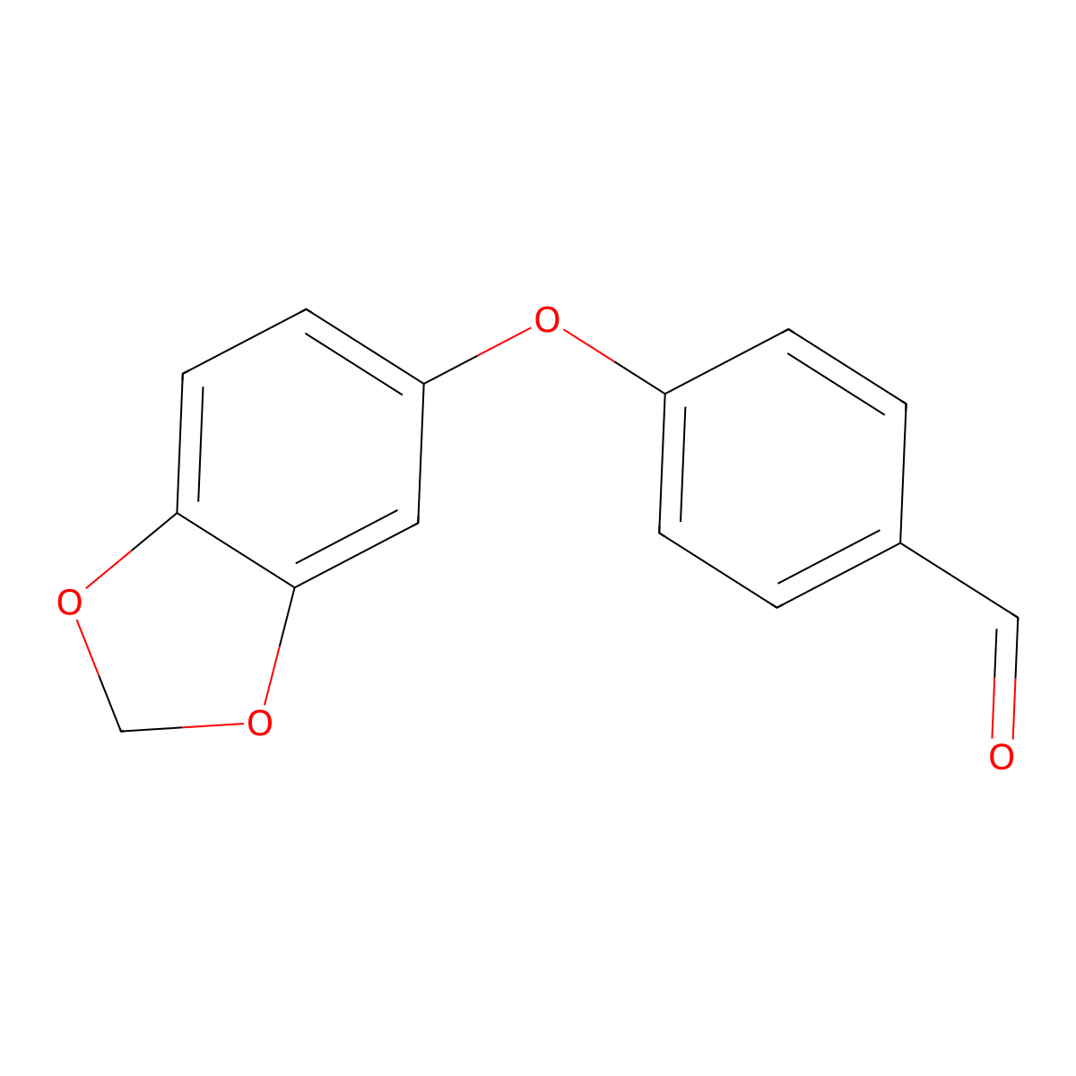 4-(3,4-Methylenedioxyphenoxy)benzaldehyde molecular structure, CAS 169943-89-9