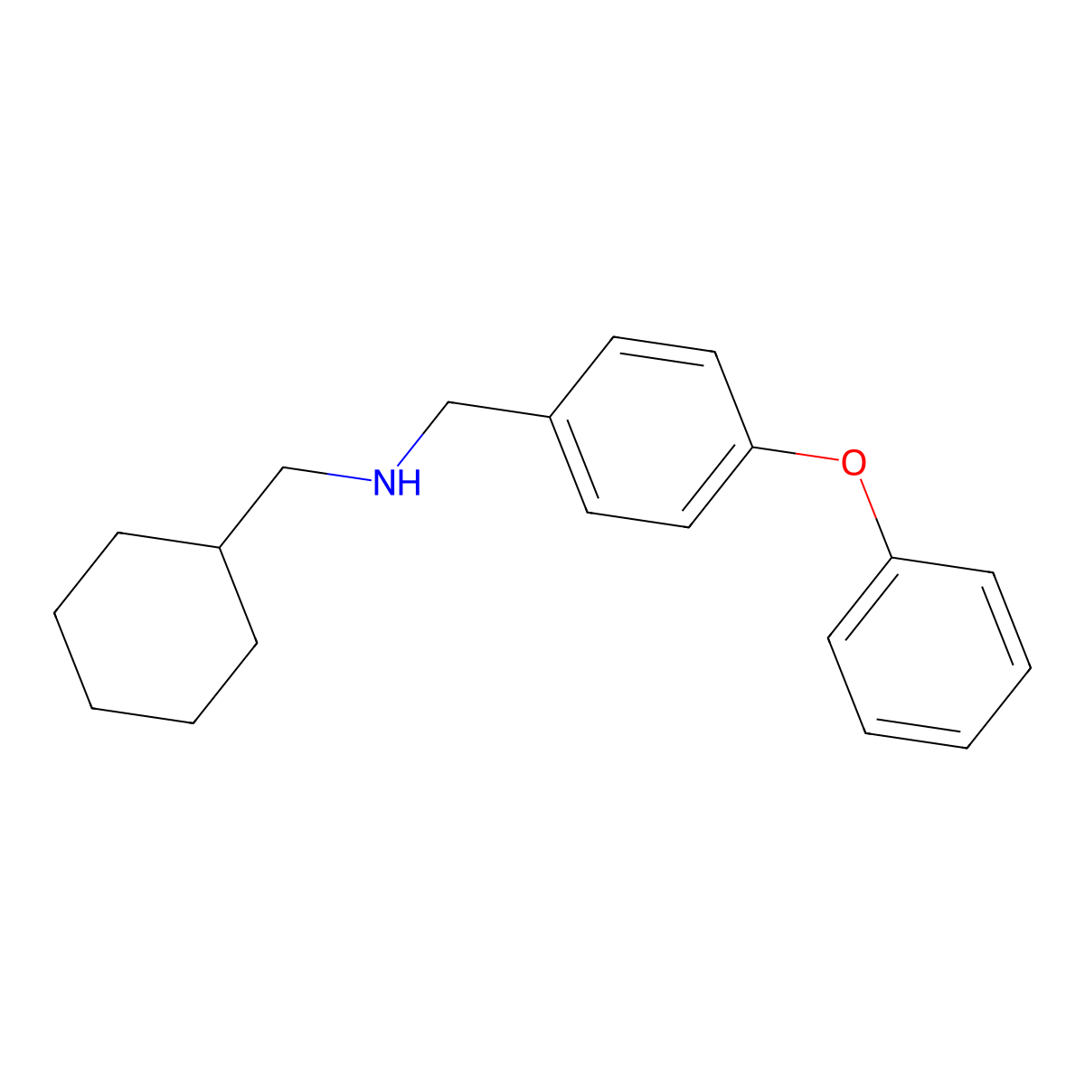 N-(cyclohexylmethyl)-4-phenoxybenzenemethanamine molecular structure, CAS 169943-98-0