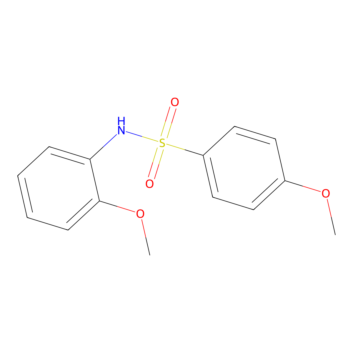 4-methoxy-N-(2-methoxyphenyl)benzenesulfonamide molecular structure, CAS 169945-37-3