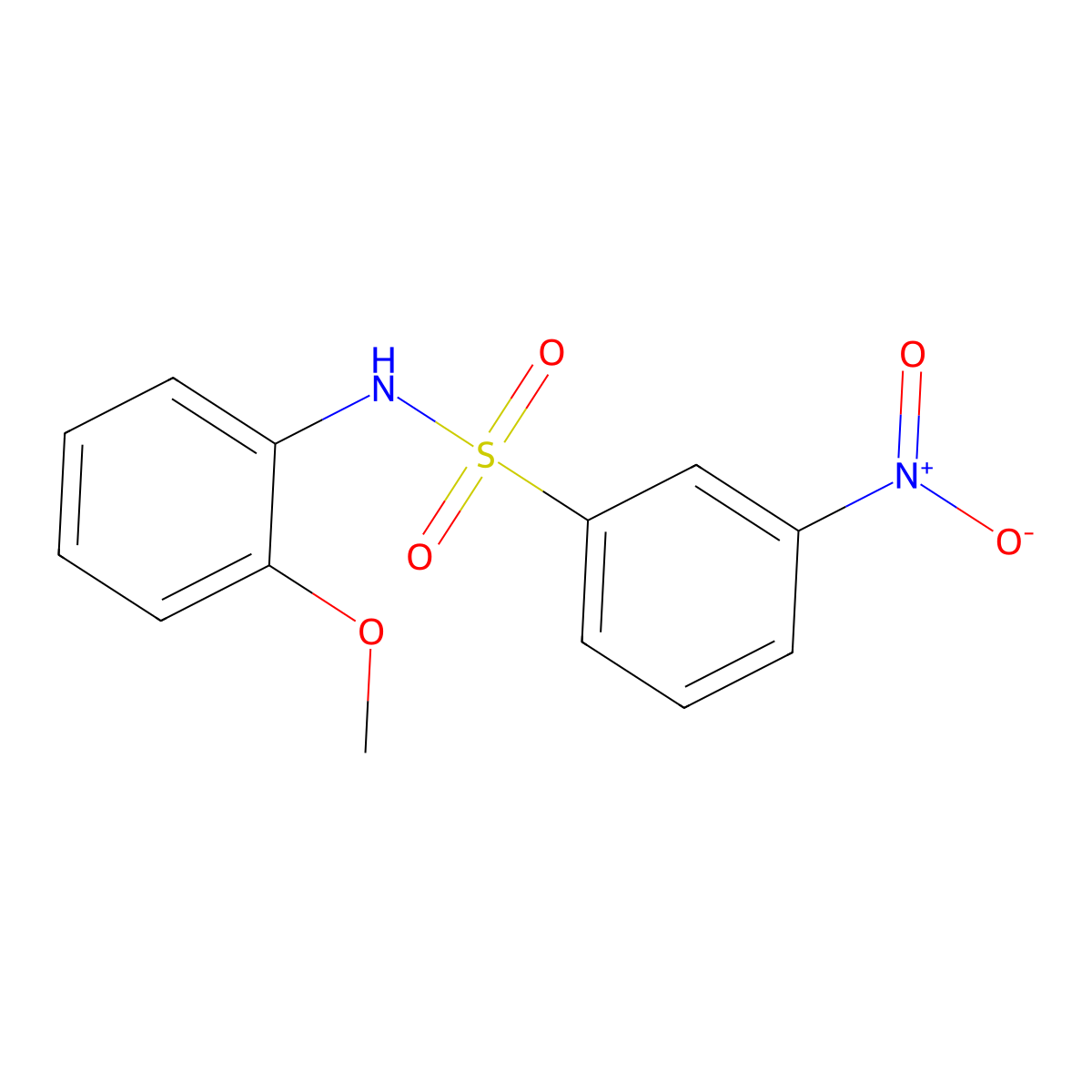 N-(2-methoxyphenyl)-3-nitrobenzenesulfonamide molecular structure, CAS 169945-38-4