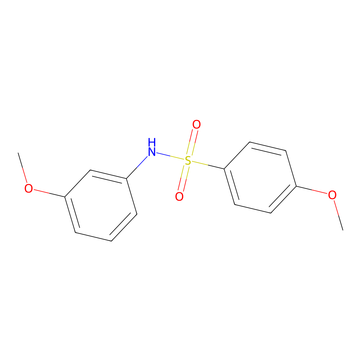 4-methoxy-N-(3-methoxyphenyl)benzenesulfonamide molecular structure, CAS 169945-40-8