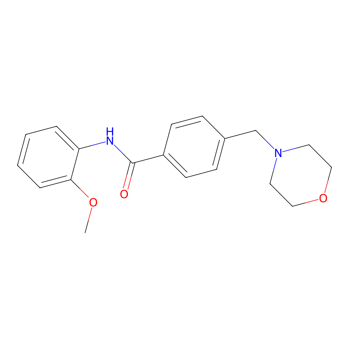 N-(2-methoxyphenyl)-4-(morpholin-4-ylmethyl)benzamide molecular structure, CAS 169945-68-0