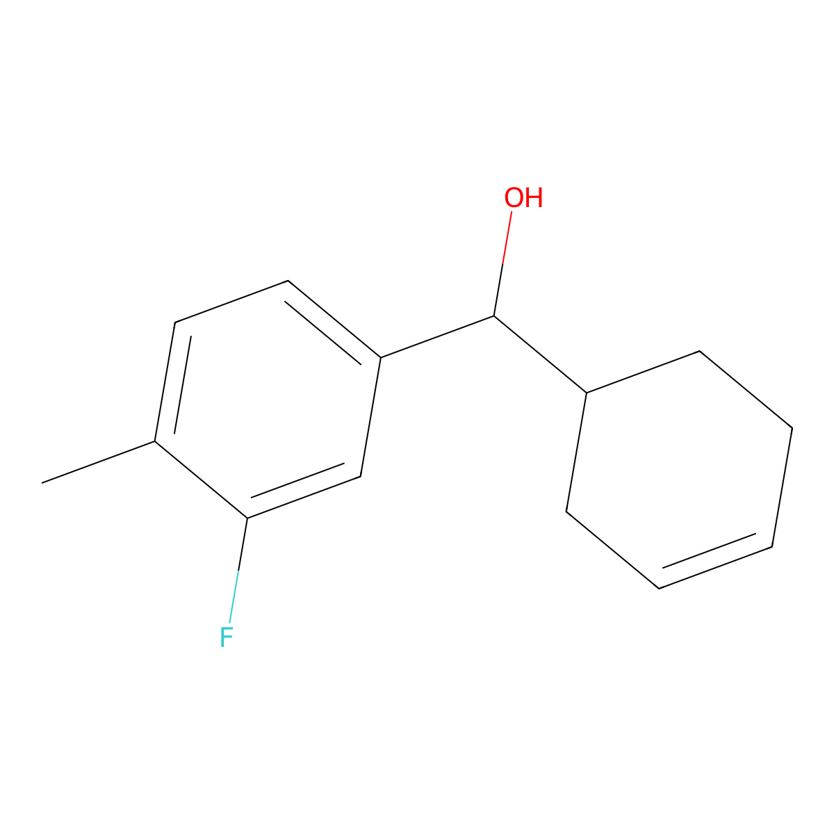 alpha-3-Cyclohexen-1-yl-3-fluoro-4-methylbenZenemethanol molecular structure, CAS 1699463-92-7