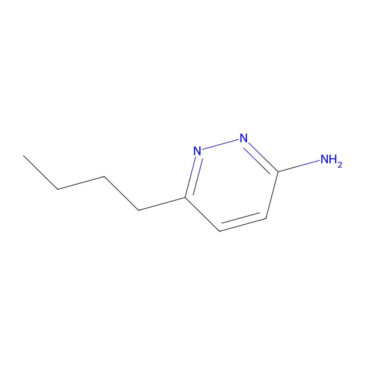 6-Butylpyridazin-3-amine molecular structure, CAS 1699465-06-9