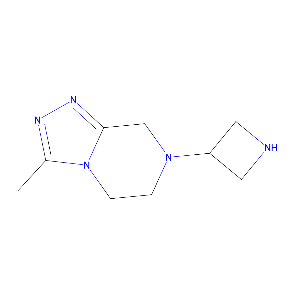7-(azetidin-3-yl)-3-methyl-6,8-dihydro-5H-[1,2,4]triazolo[4,3-a]pyrazine molecular structure, CAS 1699465-14-9