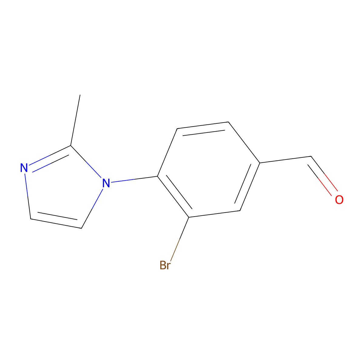 3-Bromo-4-(2-methyl-1H-imidazol-1-yl)benzaldehyde molecular structure, CAS 1699471-50-5
