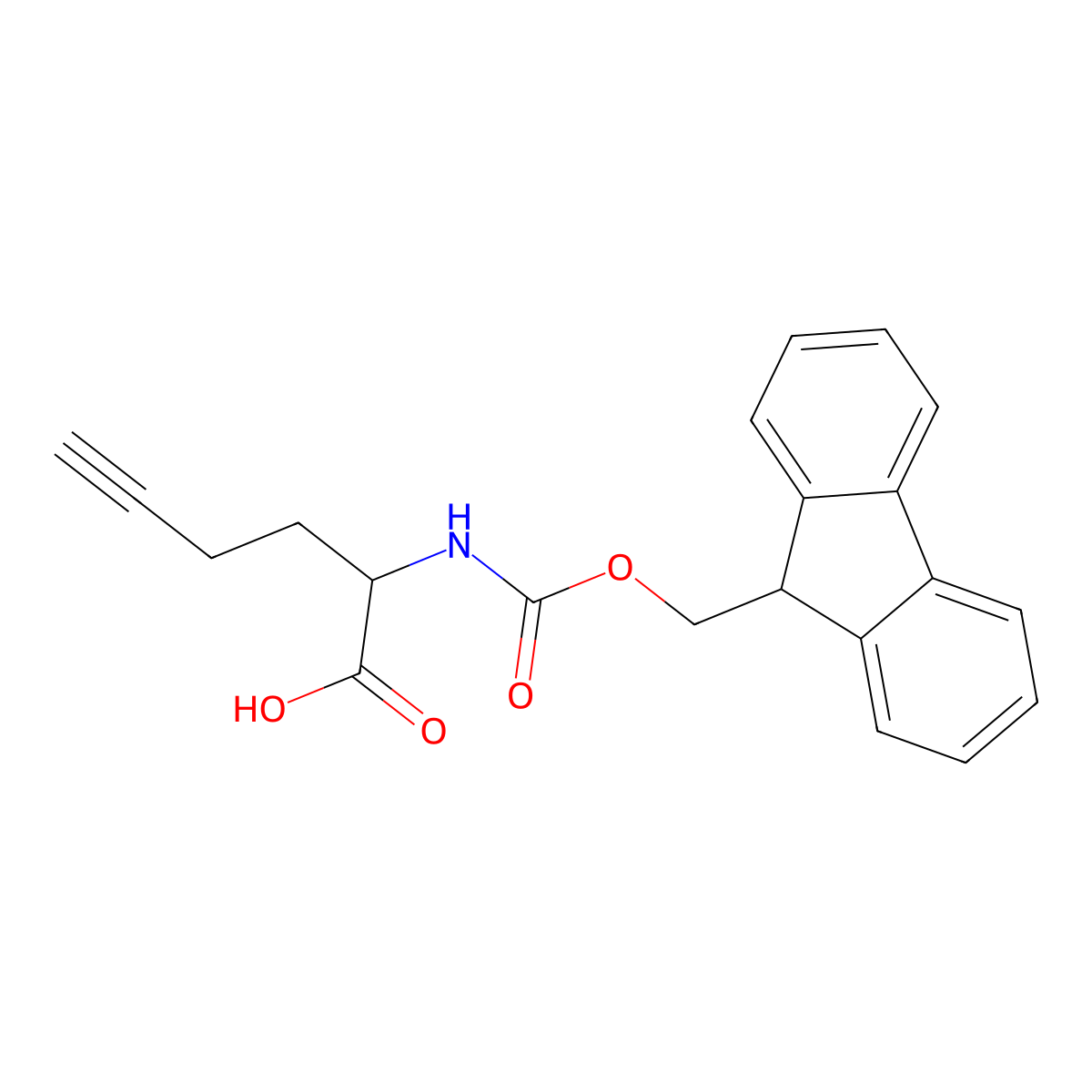 2-({[(9H-fluoren-9-yl)methoxy]carbonyl}amino)hex-5-ynoic acid molecular structure, CAS 1699475-40-5