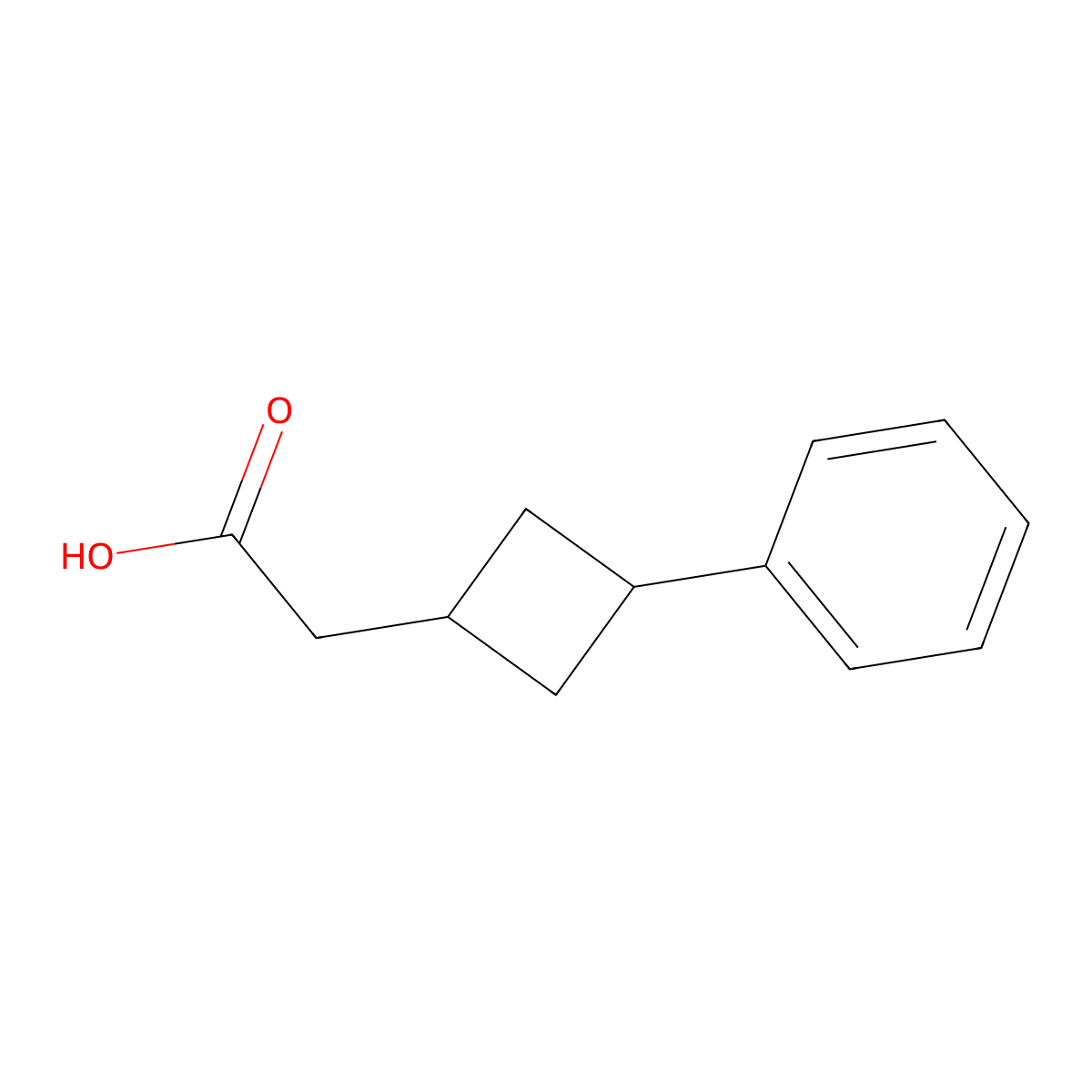 2-(3-Phenylcyclobutyl)acetic acid molecular structure, CAS 1699479-98-5